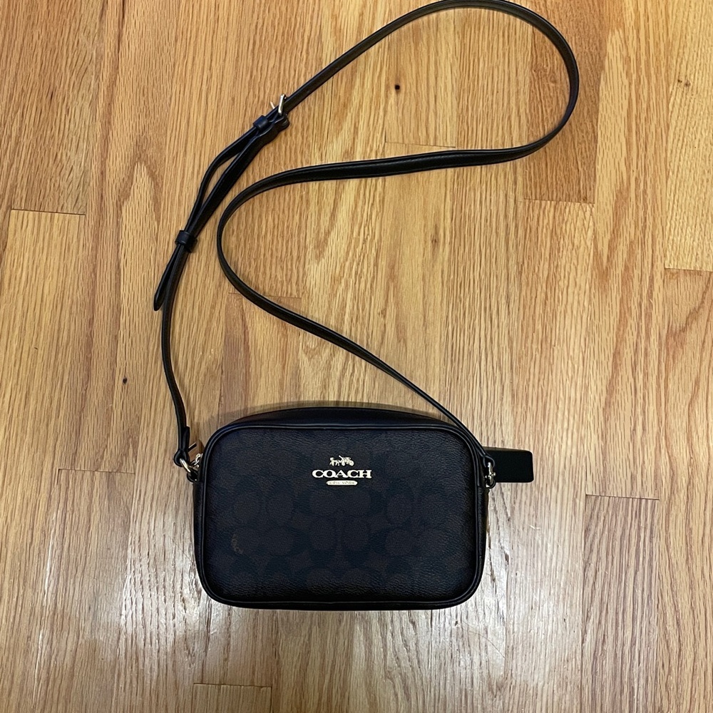Coach signature mini Jamie Camera Bag Color: signature canvas gold brown black